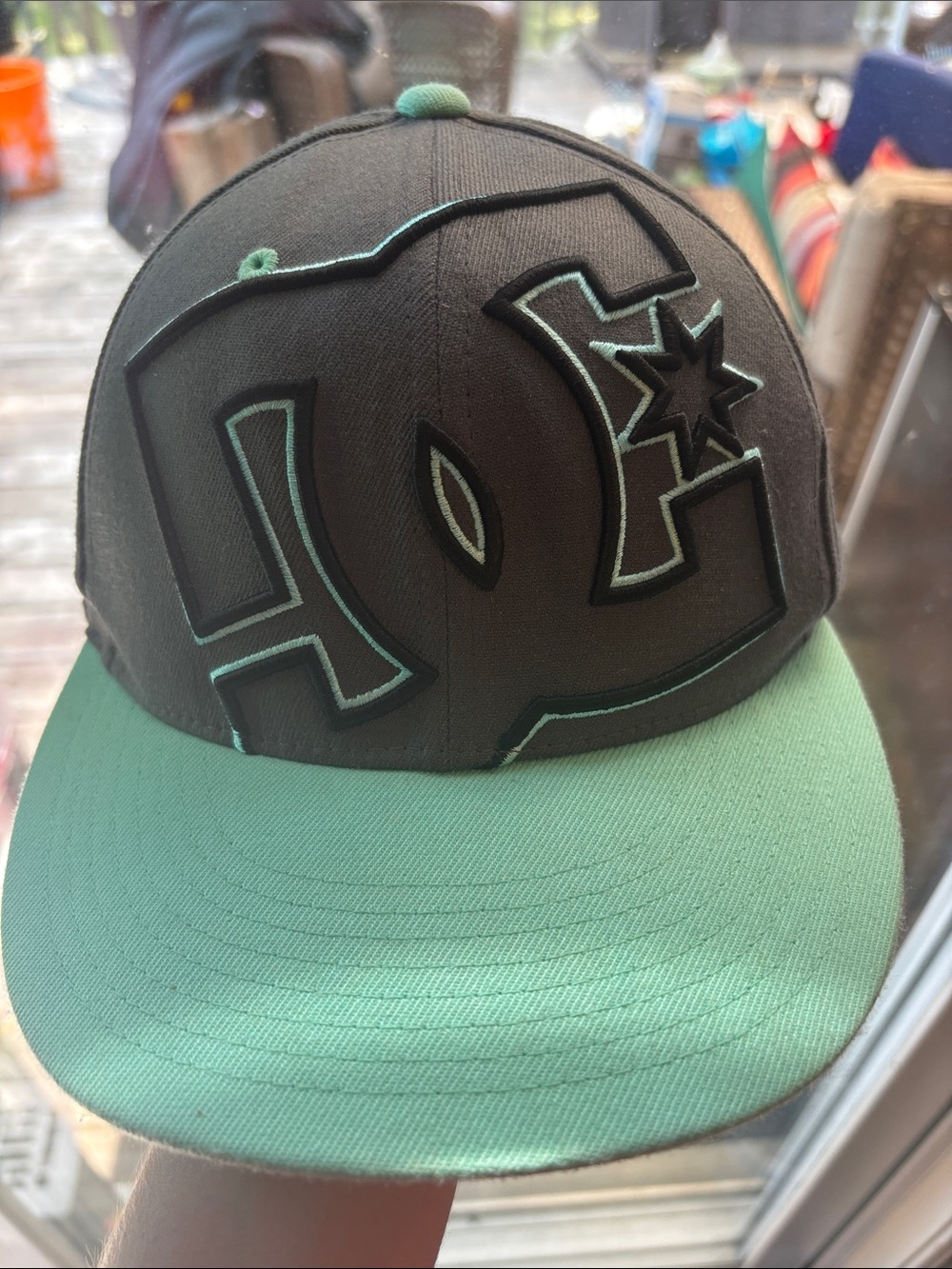 DC Black and Mint Green FITTED Hat